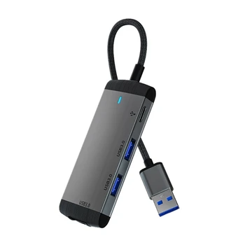 2023 Нов USB3.0 ХЪБ 4 В 1 Зарядно устройство Usb 3.0 Компютърен Конвертор USB3.0 Сплитер Многофункционален Удължител