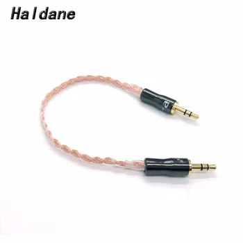 Безплатна доставка Haldane 15 см Монокристален Меден Кабел 3.5 мм-3,5 мм Аудио Hifi Аудио кабел авто AUX тел преходен кабел