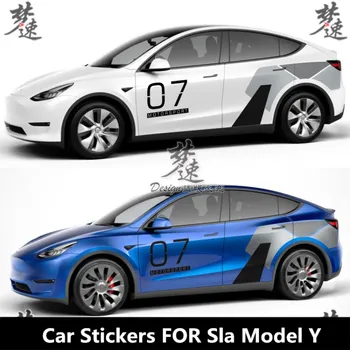 Нови автомобилни стикери за Sla модел Y външен вид тяло украса индивидуалност индивидуални модни спортни етикети аксесоари за филма