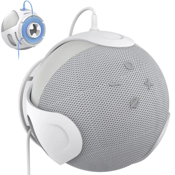 Стенен държач за Amazon Алекса Echo Dot 4, поставки за говорители 4-то поколение, компактен скоба за спалня, кухня, баня