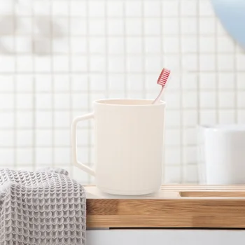 За многократна употреба пластмасови чаши за изплакване на устата в банята Бял притежателя на Притежателя чаша Органайзер