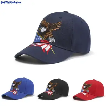 Орел модел бейзболна шапка унисекс, шапка, хип-хоп приталенная шапка на Мъже, Жени Cap открит татко шапка на САЩ американският флаг на САЩ спортни каски