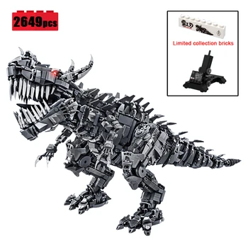 Нов технически динозавър тиранозавър рекс Rex градивните елементи на Идеята за сглобяване на модели с Механичен дракон Тухли направи си САМ играчка за момчета, подарък