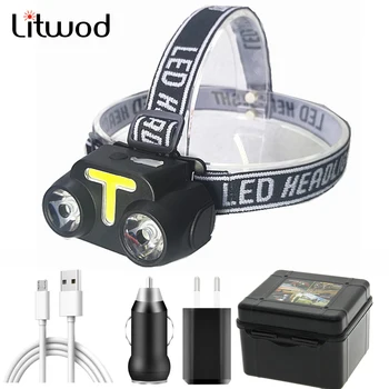 Led налобный фенер, велосипеди фенер, мини-КОЧАН-фар, фенер за риболов, налобный лампа, фенерче USB, акумулаторна батерия 18650, лампа за къмпинг, нощно туризъм