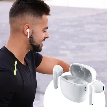 Обикновена стерео слушалки в ушите, безжични слушалки, с ергономичен дизайн, спортна слушалки за спорт на открито