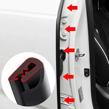 2 м уплътнителни ленти на вратата на колата стикер за багажник тип B, автомобилна гума оборудване запечатване полагане на изолация на автомобилния мерки и теглилки, аксесоар