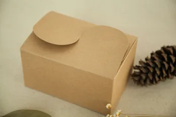 100шт 15,5 Или 15x10,5x8,5 Подарък Кутия От крафт-Хартия за Опаковане Дисплей на Скоростната Кутии Подарък За Сватба/ бижута / бонбони / Кутии За съхранение на храна