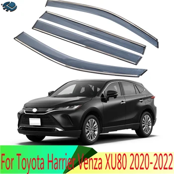 За Toyota Блатар Venza XU80 2020-2022 автоаксесоари Пластмасов външен козирка вентилационни завеси на прозореца защита от слънце и дъжд дефлектор 4 бр.