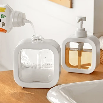 Прозрачни пластмасови помпи-опаковки за течности, херметични помпи-опаковки за шампоан, лосион, олио, сапун за душата THJ99