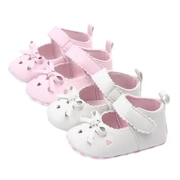 Детски Обувки за бебета, Ежедневни Обувки От изкуствена Кожа С лък За Момичета, Обувки За Новородени Момичета, Първите проходилки, нескользящая Обувки