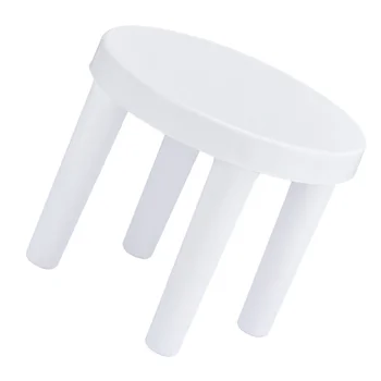 1 бр. кръгла пластмасова ниско столче, детски творчески противоскользящий столче за баня (бял)