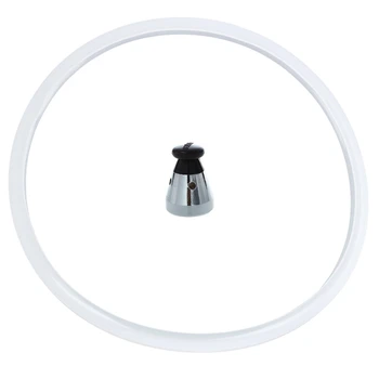 1 бр. метален пластмасов клапан за тенджера под налягане и 1 бр., гумена уплътнение за тенджера под налягане с вътрешен диаметър 24 см, о-пръстен