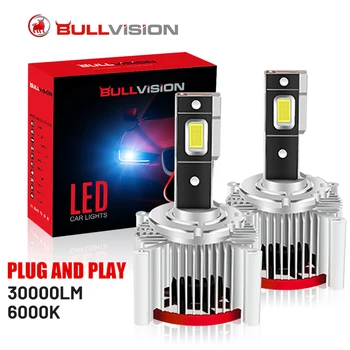 Bullvision D1s led светлини Canbus D3S крушки D4S D5S D2S D8S Авто Лампа в събирането на СДС 30000LM Авто Лампа Ултра Мощен led