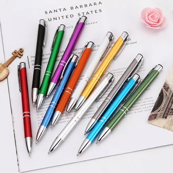 50 бр. метална химикалка писалка, подарък дръжка за бизнес реклама, творчески подарък за студенти, търговия на едро
