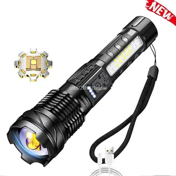 Външен led фенерче USB Акумулаторна высокомощный тактически фенер Long Shot Къмпинг Фенерче Осветително оборудване