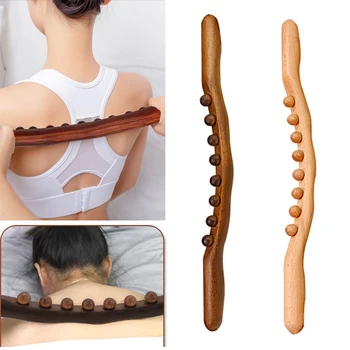 Масажор за тяло, масажът пръчка от естествено карбонизированного дърво, масажор за гърба, инструмент за СПА-терапия, акупресура-лечение, Гуаша Релакс