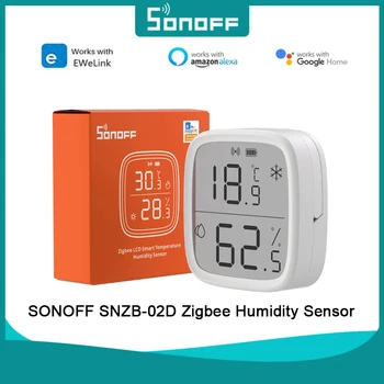 SONOFF SNZB-02D Zigbee Сензор за Влажност LCD екран Mart Температура Сензор за Влажност на Приложение в Реално време Дистанционно Управление Zigbee Сензор