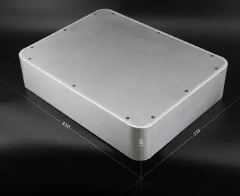 Сребро изцяло алуминиев персонализирани усилвател с кръгла ъгъл на шасито предусилвател клиенти усилвател на КПР САМ box
