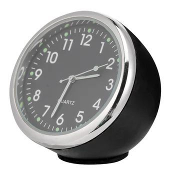 Часовник в арматурното табло, светещи автомобилни настолни бордови часовници, сребро за украса на автомобила (черни)