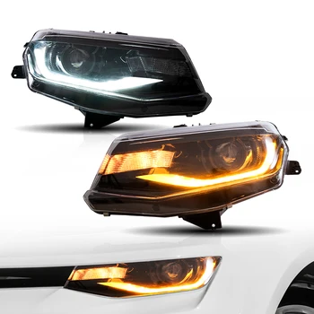 VLAND Нов с последователни сигнал на завоя, изцяло led светлини, предната автомобилна лампа 2016-2019, авто главоболие фенер за CHEVROLET CAMARO