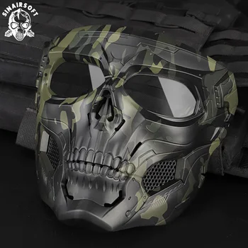 Маска за еърсофт оръжия с виртуален скелет, маска за селското стопанство с черепа, маска за cosplay, маска за парти, пейнтбольная военна бойна игра, защитна маска за лице