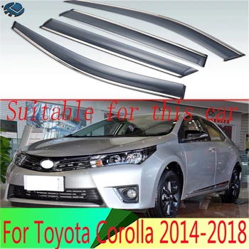 За Toyota Corolla 2014 2015 2016 2017 2018 Пластмасов външен козирка, вентилационни завеси, за защита от слънце и дъжд, дефлектор