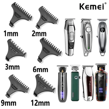 Kemei 6 бр./компл. Оригиналната Машина за подстригване на коса KM-5090 Ограничаване на Размера на Полето Дюза За Смяна на Гребени на Фризьор 1/2/3/6/9/12 мм