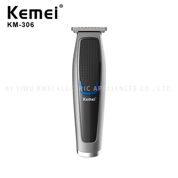Kemei KM-306 USB машина за подстригване на коса цельнометаллическая мъжки електрическа безжична машина за подстригване на коса в отдалечава линията на косата