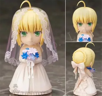 Аниме Fate/Stay Night Saber сватбената рокля на 10-годишнината от сватбата Q версия на Пълна открита модел играчки