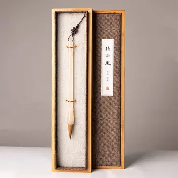 Нефритовая пискюл от кокоша кръв професионален клас, писалка за рисуване ласка, подплатена дръжка за китайска калиграфия, средно нормален шрифт