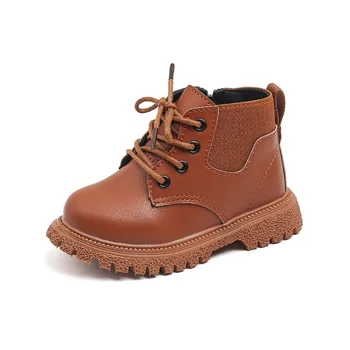 Есенно-зимни модни обувки за деца; кожени обувки за малки момчета 1-6 години; кратки ботильоны за малки момичета; ежедневни обувки за бебета; маратонки