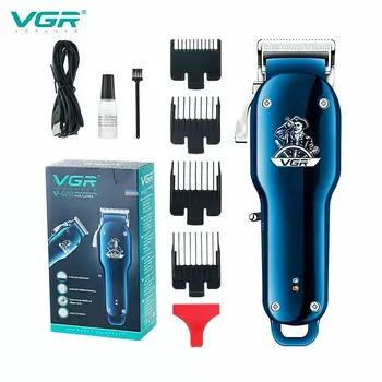 Машинка за подстригване за коса VGR Акумулаторна машина за подстригване на коса с Професионална електрическа машина за подстригване на коса Портативен тример за мъже V-679